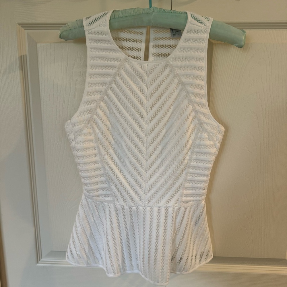 H&M White Peplum Top